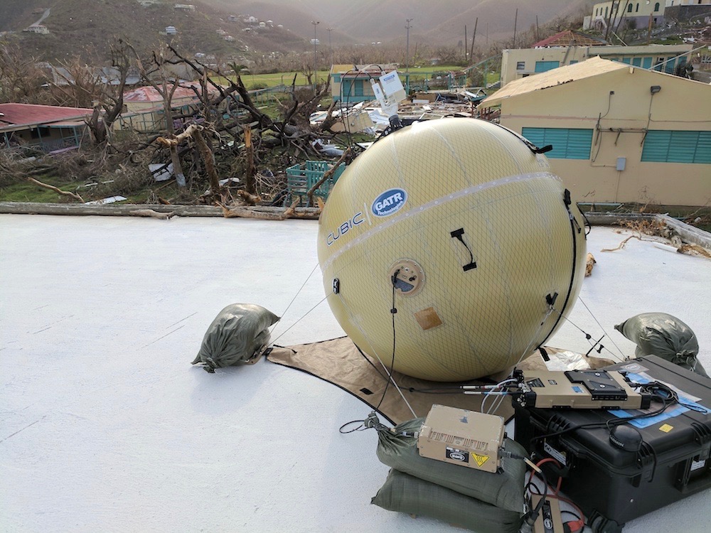 Cubic’s GATR Antenna on the island of St. John, U.S.Virgin Islands. (Credit: Cubic Corp.)