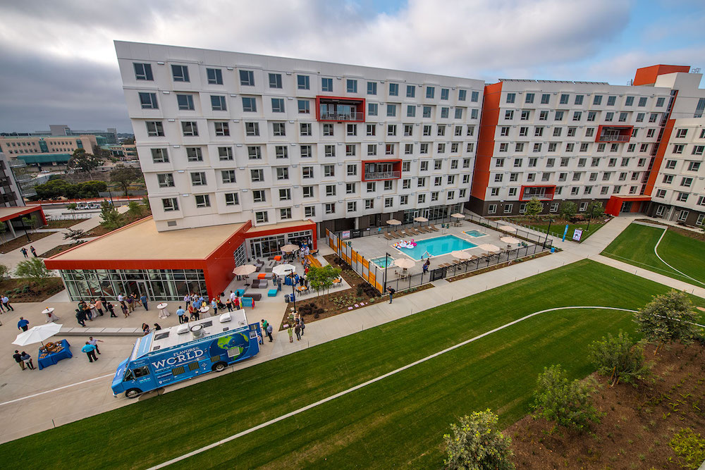 Mesa Nueva was completed in time for the start of the fall quarter on Sept. 28. (Photo courtesy of UC San Diego)
