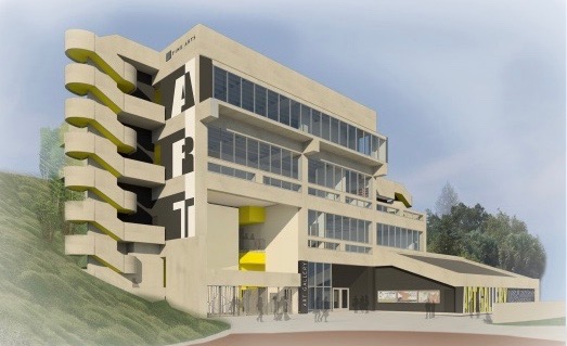 Rendering of the Mesa College Fine Arts Building.