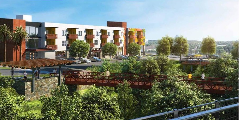 Rendering of mixed-use development in Encanto.