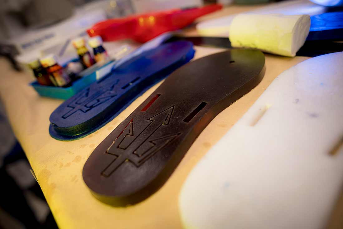 These renewable flip flops, now produced in an array of colors, are allowing the UC San Diego team to fine tune the chemistry for future shoe soles, car seats and other products traditionally made from petroleum.