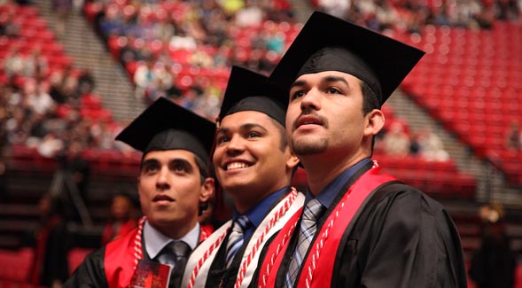 SDSU students at commencement (Courtesy of SDSU)