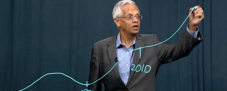 Scripps Oceanography researcher V. Ramanathan in 2015 video ‘Bending the Curve.’ (Courtesy of Scripps Oceanography)