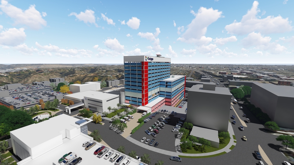 Rendering of Scripps Mercy Hospital San Diego. (Images courtesy of Scripps Health)
