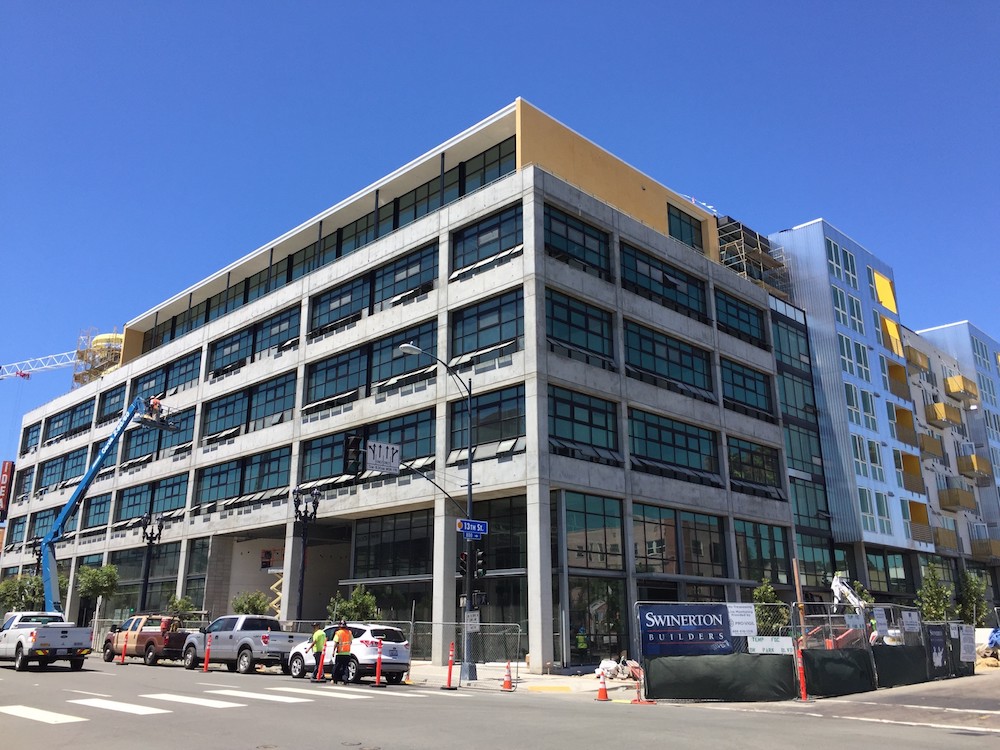 The IDEA1 building during the last phase of construction. (Photo courtesy of I.D.E.A. Partners)