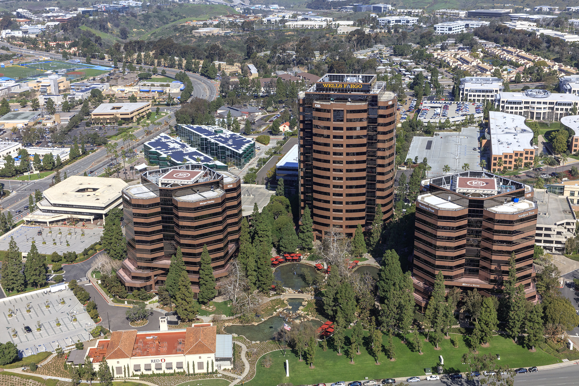 Aerial view of The Plaza