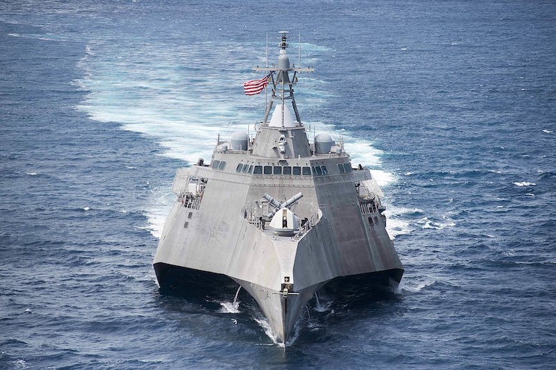 The littoral combat Ship USS Coronado during exercise CARAT in Thailand on June 3, 2017, before her operations off the coast of Guam in August. (U.S. Navy photo by Mass Communication Specialist 3rd Class Deven Leigh Ellis)