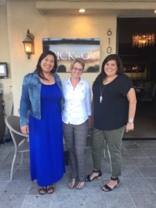 From left, writers Mindy Flanary and Joyell Nevins with contributor Allie Talavera. 