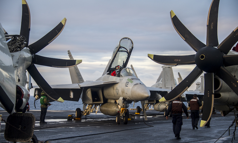 USS Nimitz flight deck