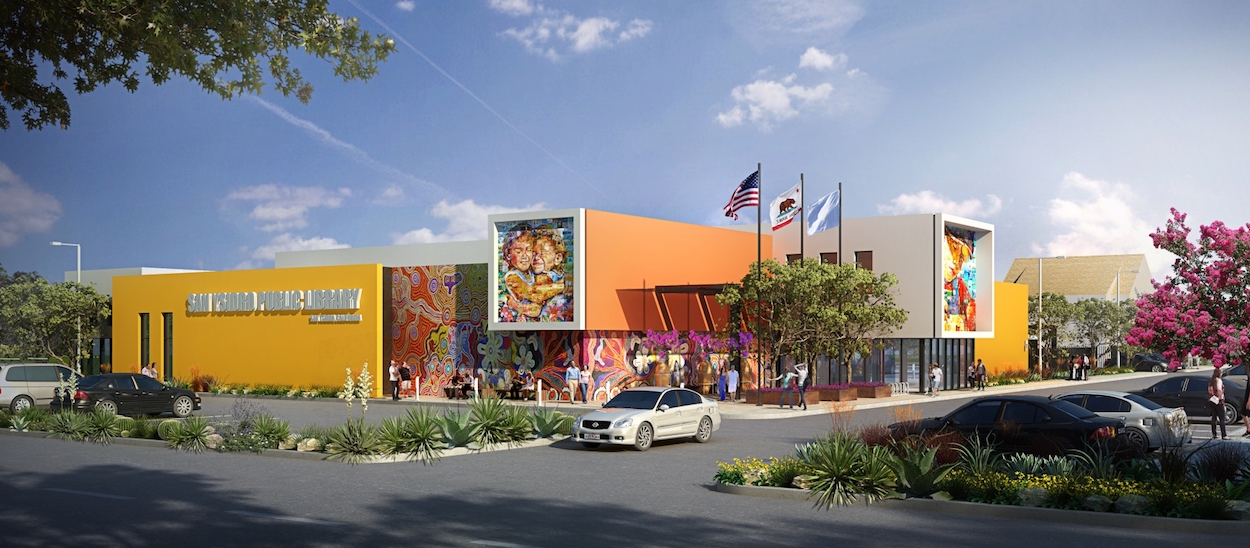 Rendering of the San Ysidro Branch Library. (Courtesy of SVA Architects)