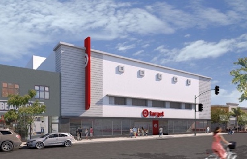Rendering of the North Park small-format Target store.