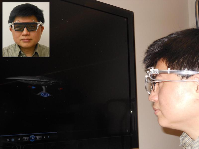 4-D goggles developed at UC San Diego. (Photo by Ching-fu Chen)