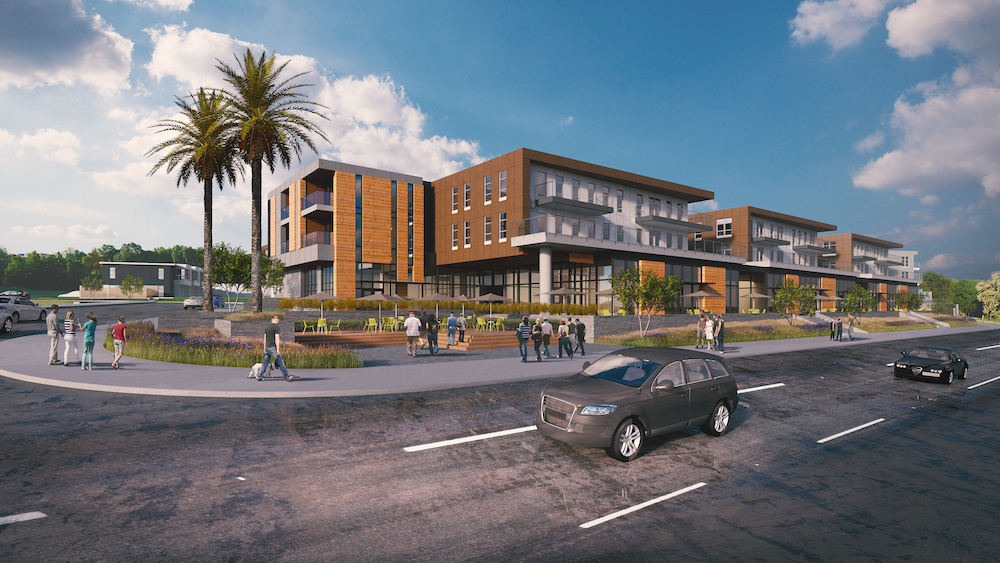 Rendering of the Jefferson Pacific Beach project at Mission Bay Drive and Rosewood (Courtesy of Carrier Johnson + Culture)
