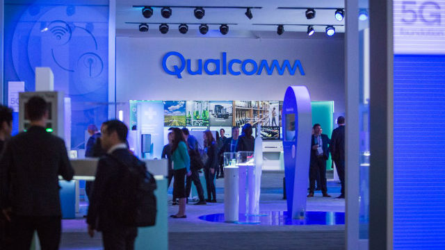 The Qualcomm booth at the CES show in Las Vegas earlier this month. (Courtesy Qualcomm)