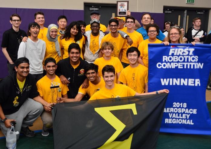 The Rancho Bernardo High School robotics team.