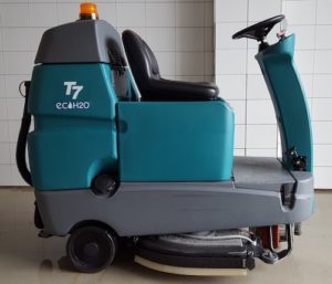 Tennant T7 Micro Rider floor scrubber (Courtesy of Tennant Company)