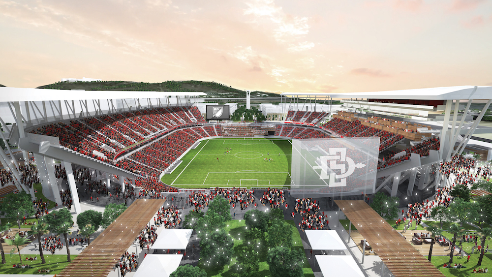 Rendering of proposed Aztec Stadium (Credit: Populous)