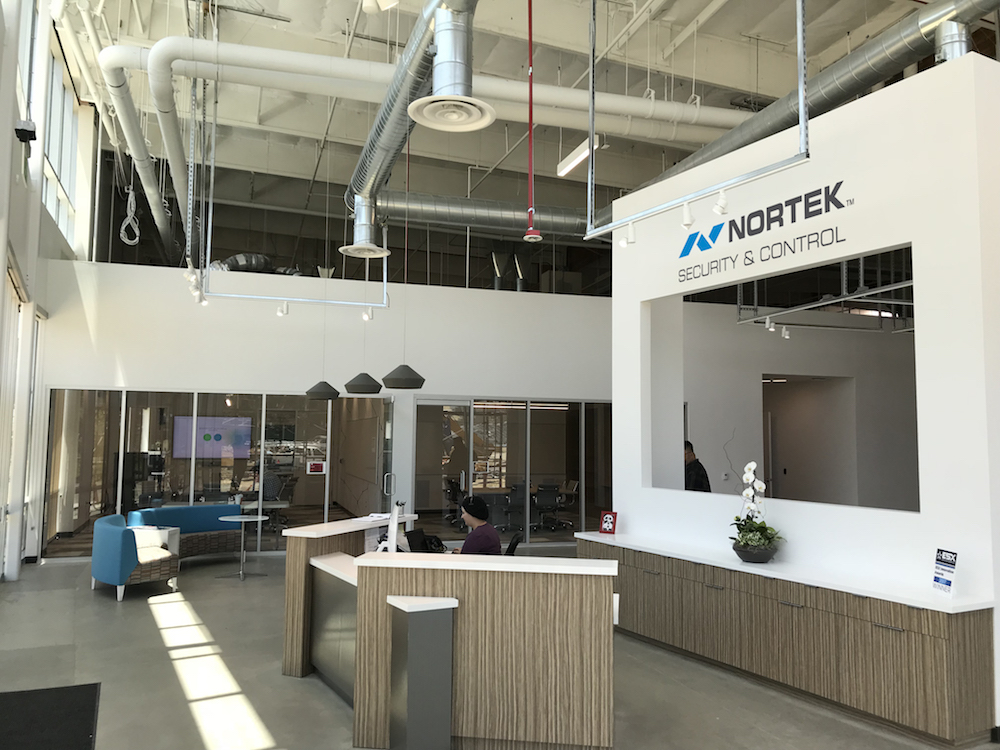 The office features state-of-the-art communication, conferencing and collaboration technology, along with huddle spaces for ideation and team meetings (Photos courtesy of Nortek Security & Control)