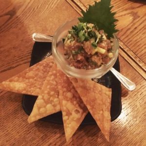 Our favorite, hands down, is the tuna poke.