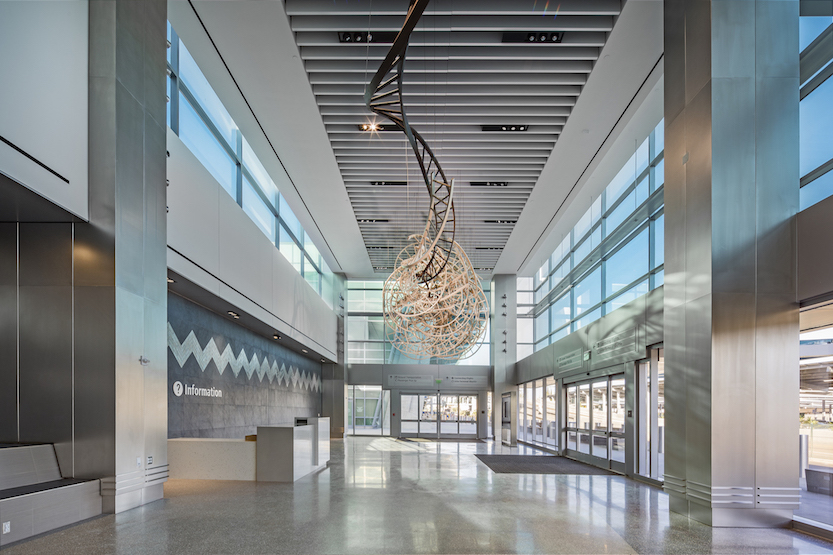 ‘Paths Woven’ by artist Aaron T. Stepham. (Photo by Pablo Mason, courtesy of San Diego International Airport)