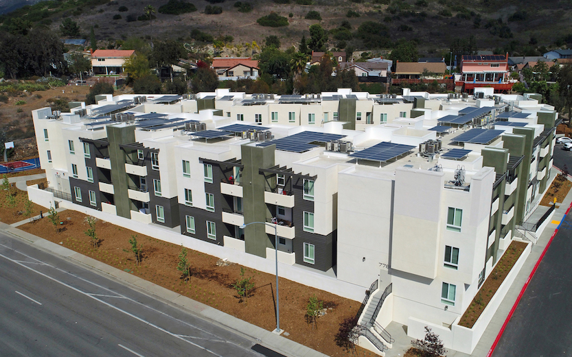 Chelsea Investment Corp.’s new Mesa Verde apartment complex on Mission Gorge Road is one of just a few affordable housing projects being built in San Diego.