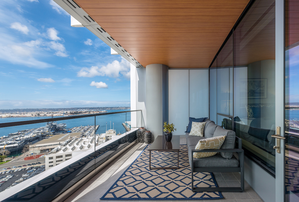 Deck overlooking the bay. (Photos courtesy of Bosa Development)