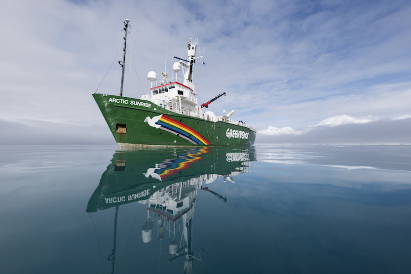The Arctic Sunrise is scheduled to arrive on July 24.