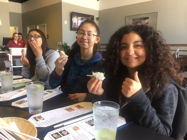 Members of the San Diego Diplomacy Council’s Youth Sports Diplomacy Program enjoy a Vietnamese meal. (Photo courtesy of the San Diego Diplomacy Council)