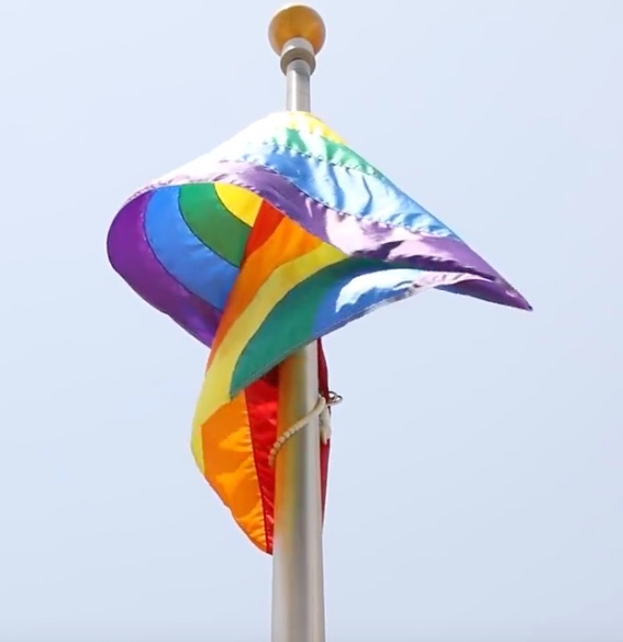 The $1 million gift was announced Wednesday at SDSU’s Pride Flag Raising ceremony, an annual campus event.