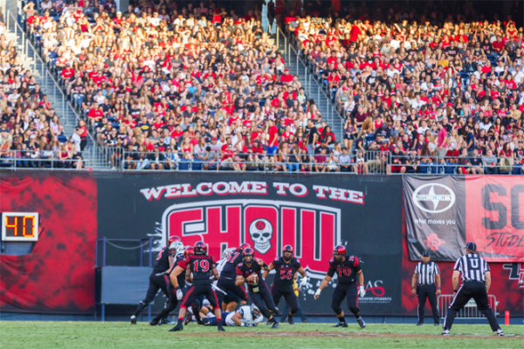 SDSU football game at SDCCU Stadium (Credit: Ernie Anderson/GoAztecs)