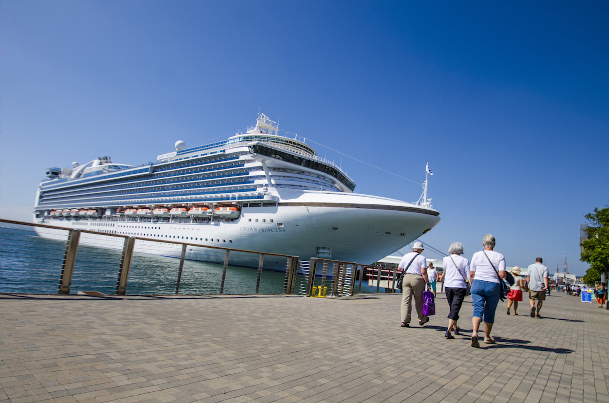 Princes Cruises’ Crown Princess docked at the Embarcadero on a past visit. (Photo: Port of San Diego)
