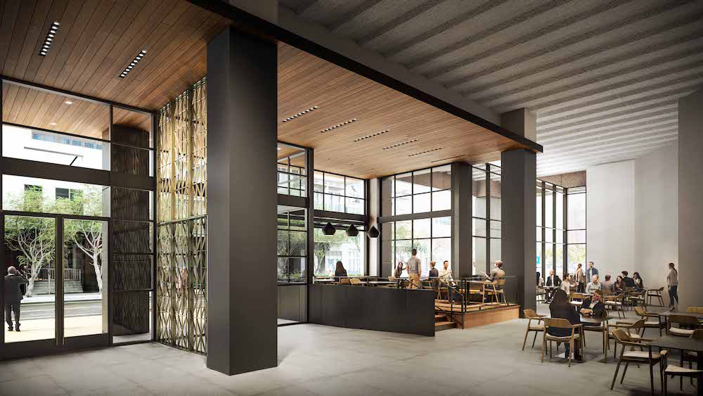 Rendering of cafe/restaurant (Credit: Gensler)