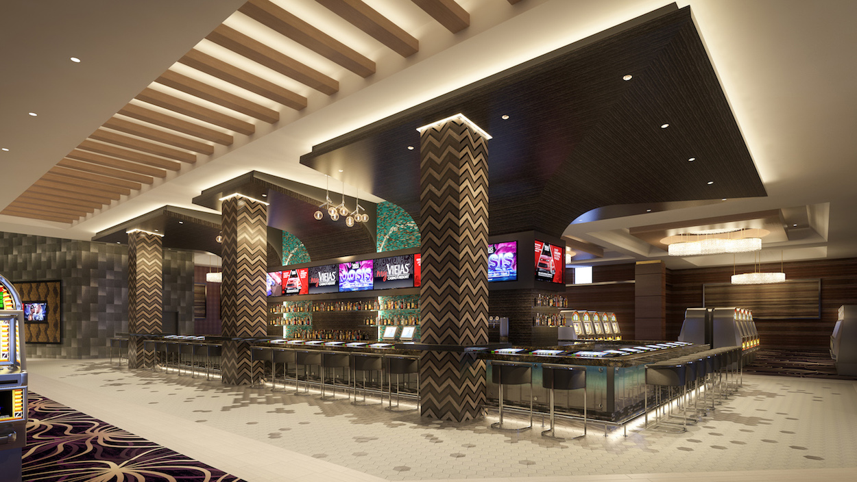 Rendering of the center bar (now completed) at Viejas Casino & Resort. (Courtesy of iGroup Design)