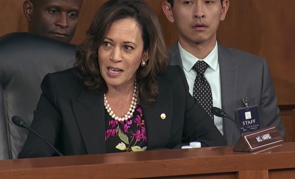 Sen. Kamala Harris at the Senate Judiciary Committee hearing for the confirmation of Brett Kavanaugh to the U.S. Supreme Court, Tuesday, Sept. 4, 2018.
