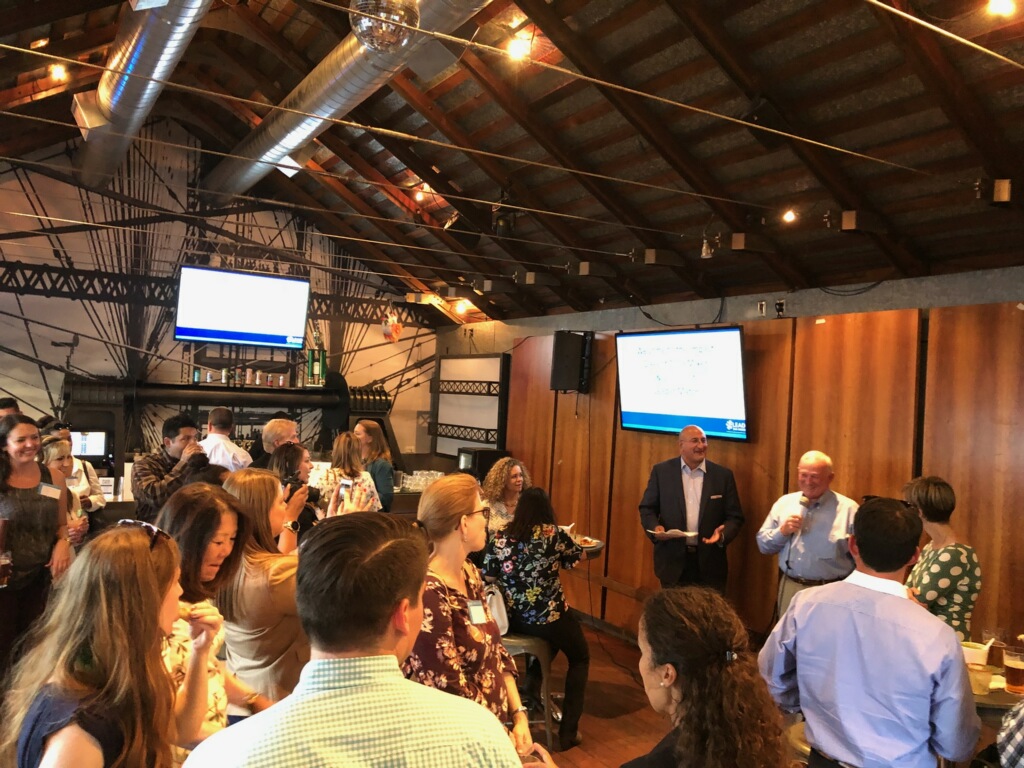 Jerry Sanders, president and CEO of the San Diego Regional Chamber of Commerce, addresses the audience at the Thursday launch of Leader Match. (Photo courtesy of San Diego Regional Chamber of Commerce)
