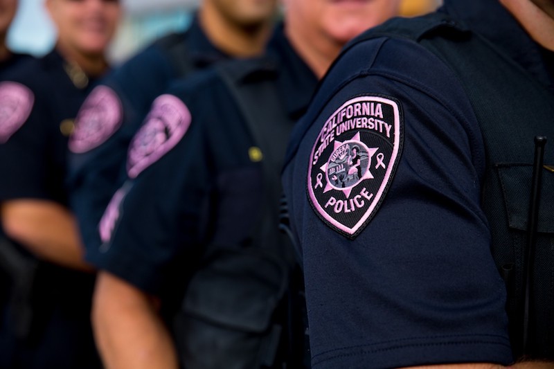Cal State San Marcos police with Pink Patches