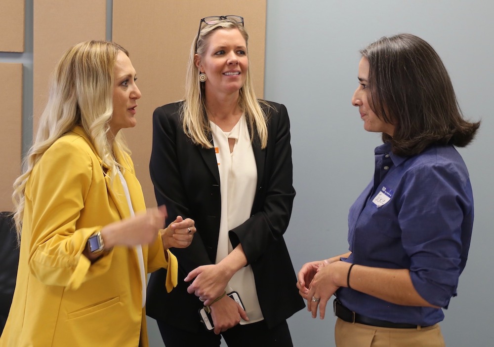 Attending the San Diego WIT Network launch were, from left, Jennell Mott (Managed Solution), Jennifer Benedict (Managed Solution) and Jacquelyn Jacquez (Scripps Health).