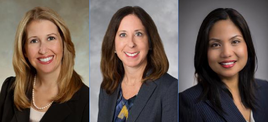 Appointed to the Superior Court bench are, from left, attorneys Wendy Behan, Lauren Miller and Rohanee Zapanta.