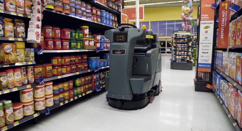 Brain Corp’s floor scrubbing robot. (Photo courtesy of Brain Corp)