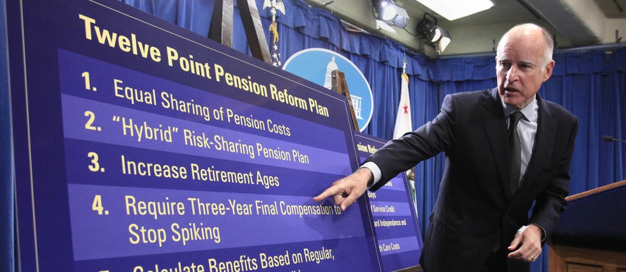 Gov. Jerry Brown has described pension reform as a ‘moral obligation.’ Here, he outlines his 12-point plan in October 2011. (AP)