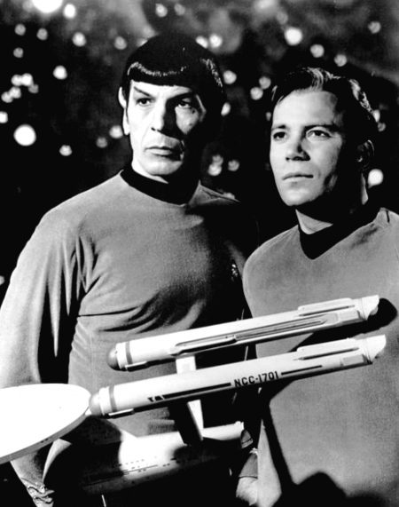 A new ‘Star Trek’ film will live long and prosper. Leonard Nimoy and William Shatner, ‘Star Trek’ 1968. (Credit: CALmatters)