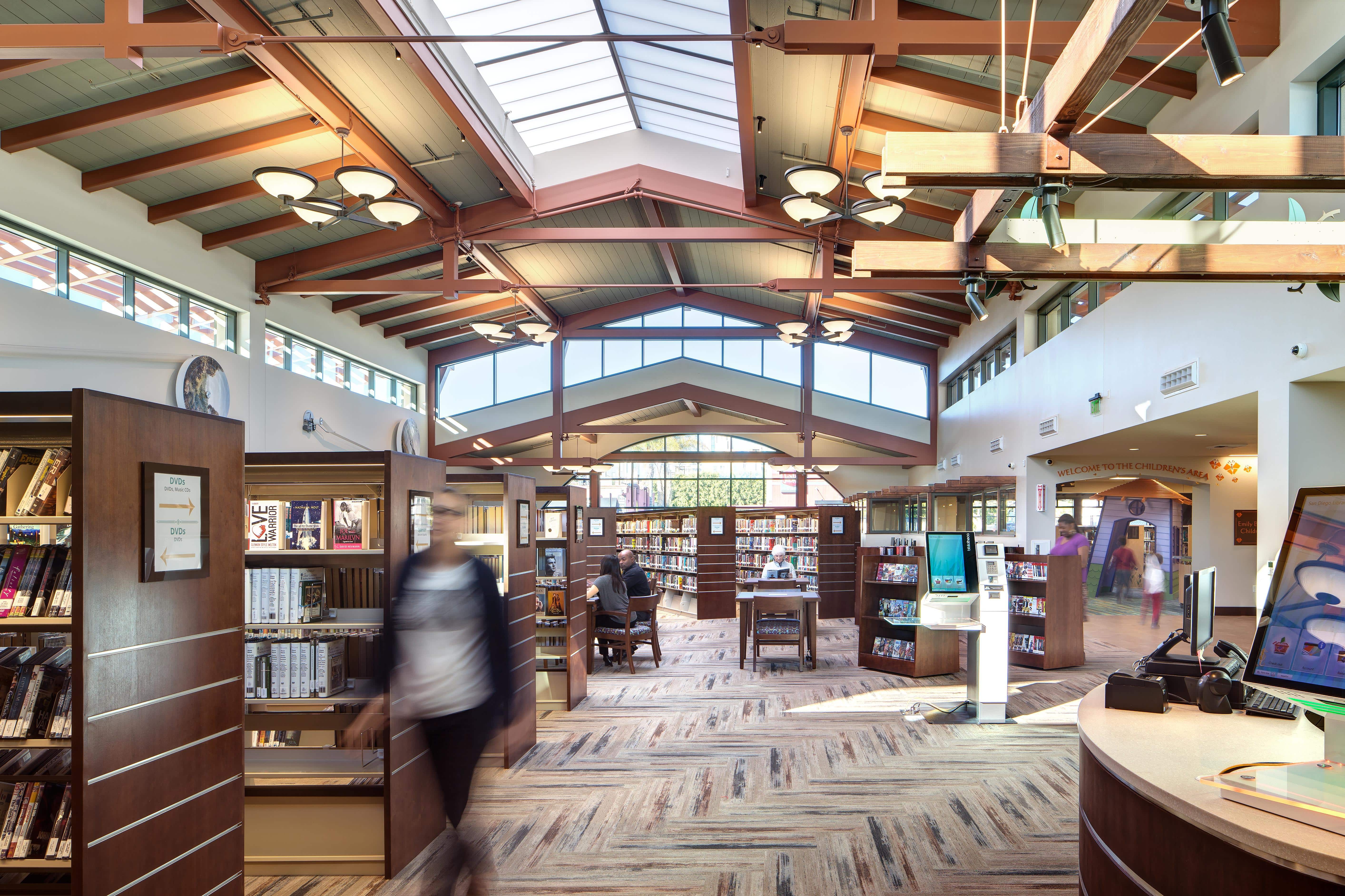 The Mission Hills-Hillcrest Harley & Bessie Knox Public Library. (Photos by Brady Architectural Photography)