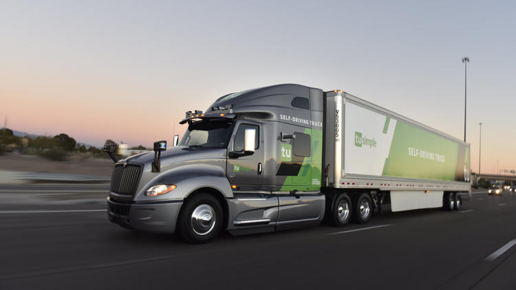 TuSimple’s autonomous trucks use cameras, computer vision and machine learning instead of the industry standard LiDAR. (Courtesy/ TuSimple)
