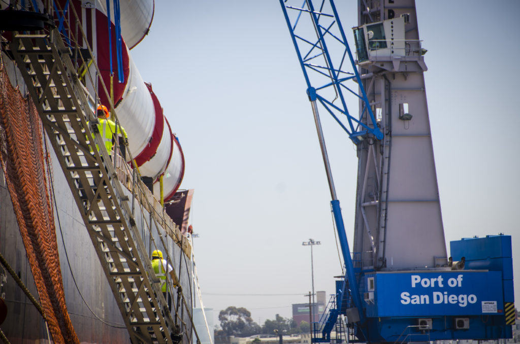 Workers at the Tenth Avenue Marine Terminal.