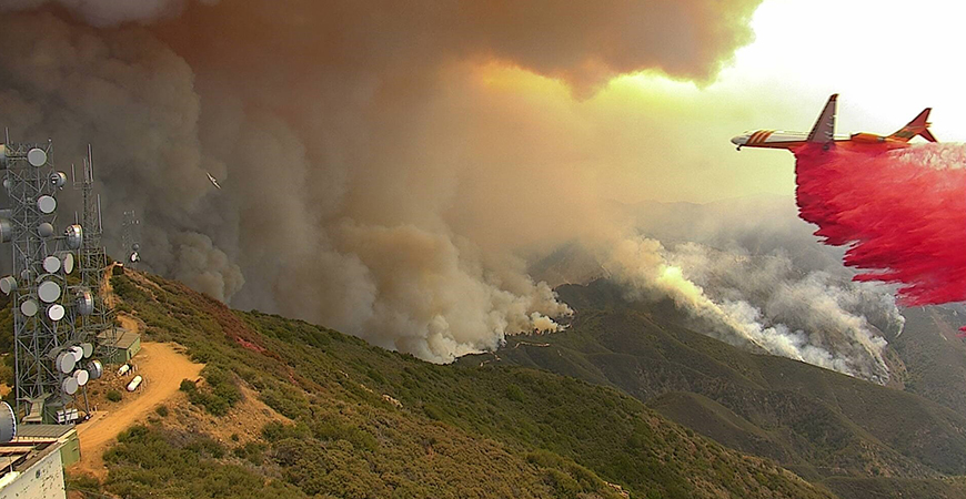 AlertWildfire cameras on top of Santiago Peak in Orange County during the Holy Fire in August 2018.