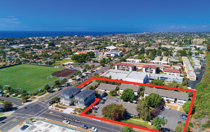 Outline of the Harding Gardens Apartments