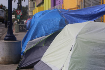 Sidewalk tents