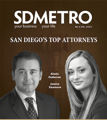 Alexis Gutierrez and Jessica Sizemore are among San Diego's Top Attorneys in 2019