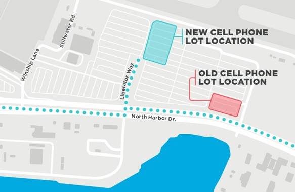Map of new cell phone lot