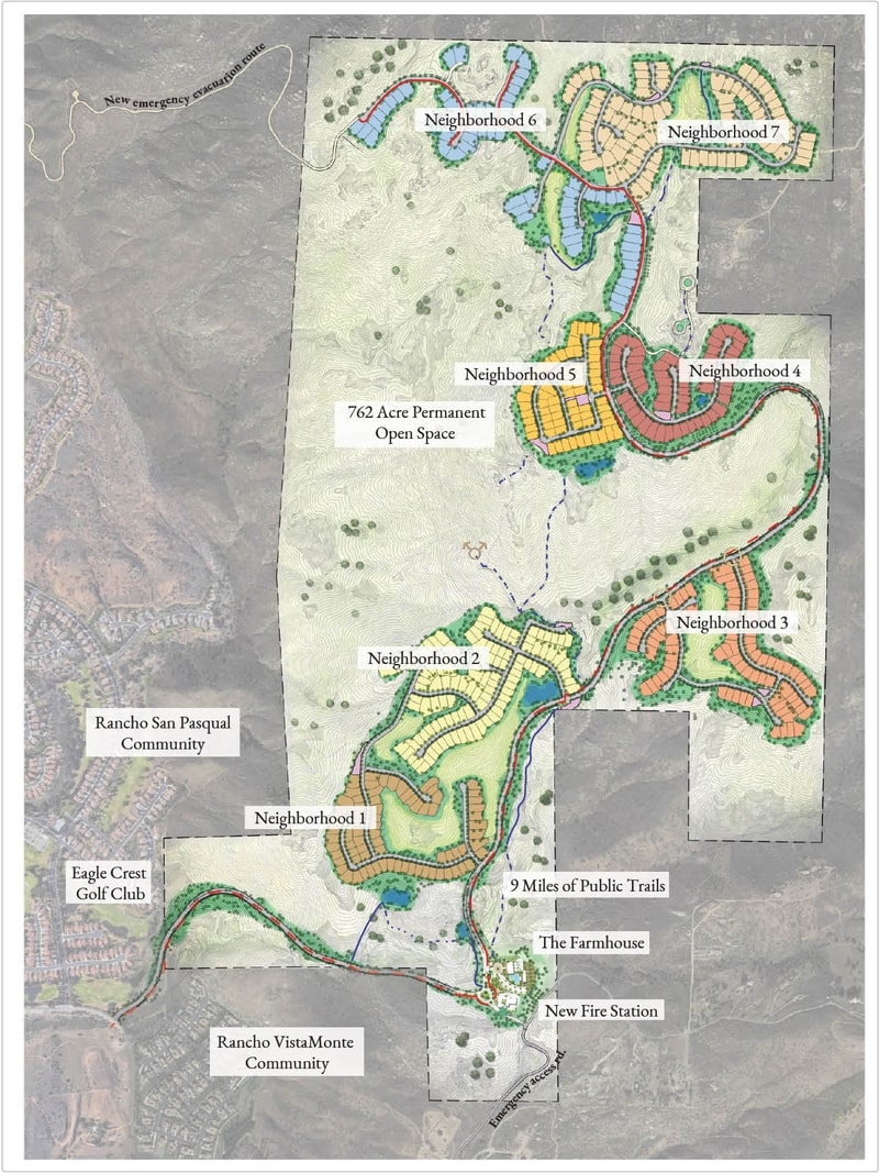 Harvest Hills site map